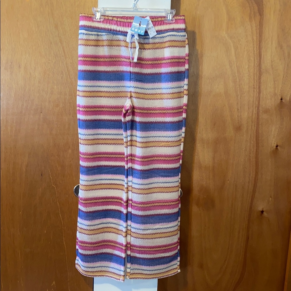 🩷💙🧡 NWT Roxy Striped Beach Coverup Pants